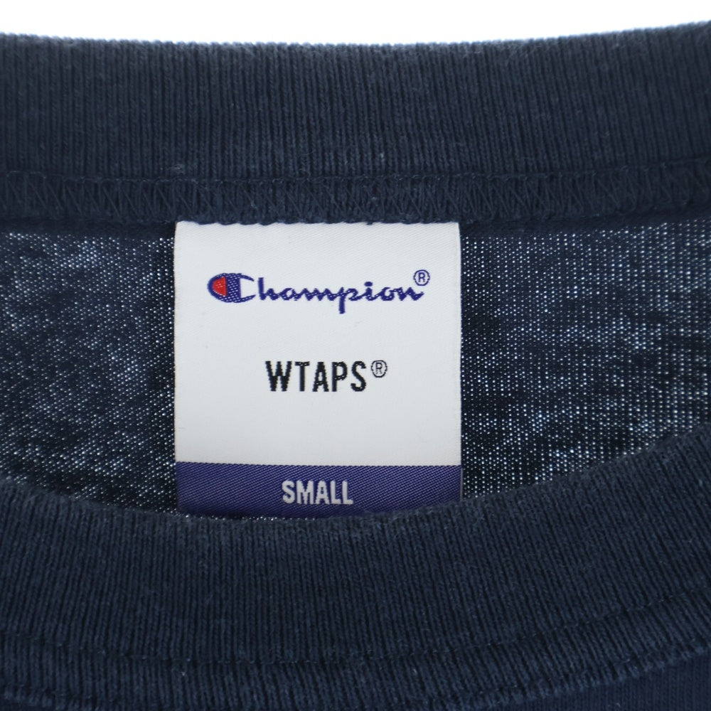 WTAPS(ダブルタップス) 21SS ChampionL/S T-Shirt チャンピオン ロゴ刺繍長袖Tシャツ ロンT ネイビー C8-T410