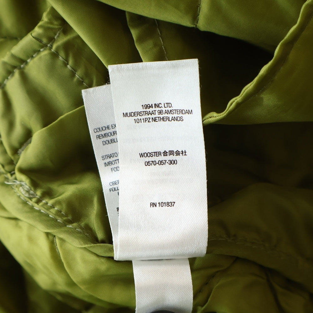 SUPREME(シュプリーム) 21AW Quilted Plaid Flannel Shirt スターロゴ刺繍 キルティングフランネルシャツ 長袖シャツ イエロー