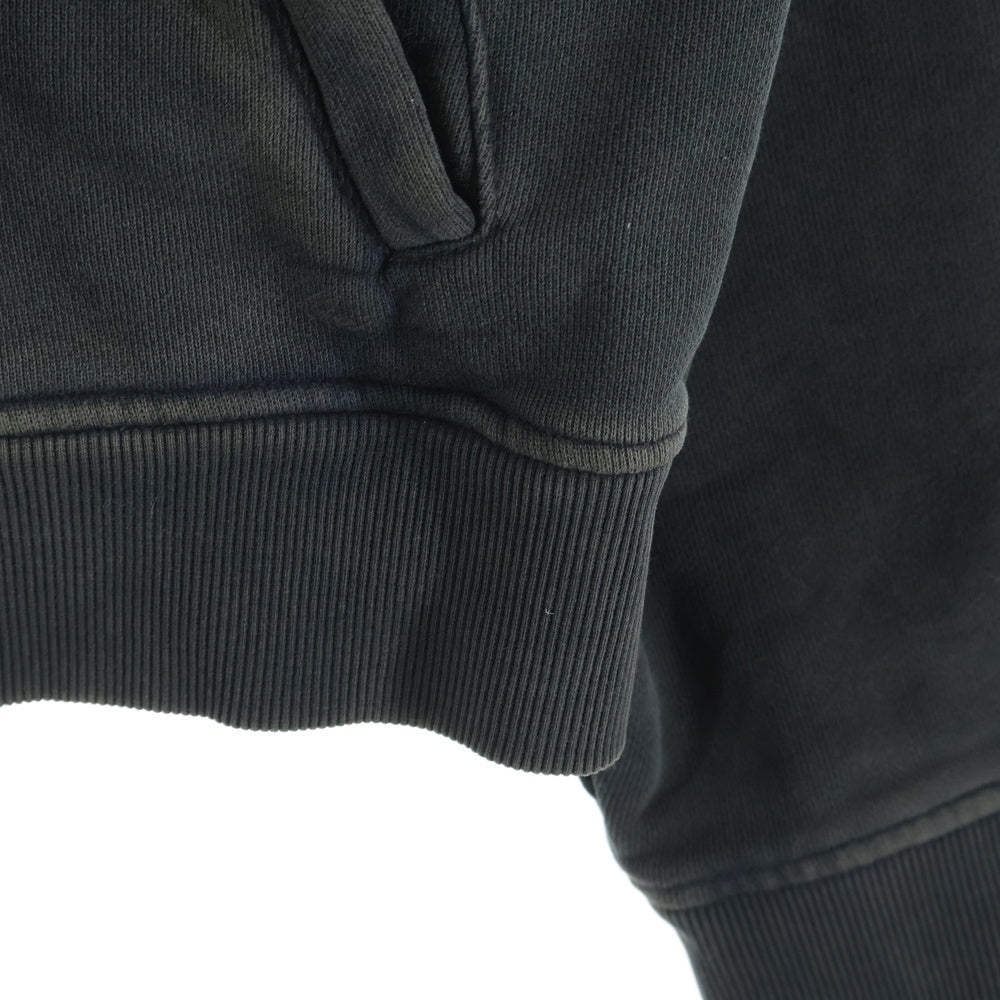 entire studios(エンタイア スタジオ) ETERNAL ZIP ウォッシュド加工 フルジップ ジップアップスウェットパーカー ブラック UNU-25-1003