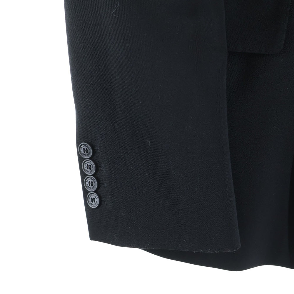 BALENCIAGA(バレンシアガ) 23SS Hourglass Wool Blazer Wool Jacket 3B ウールテーラードジャケット ブラック 725195 TNT03