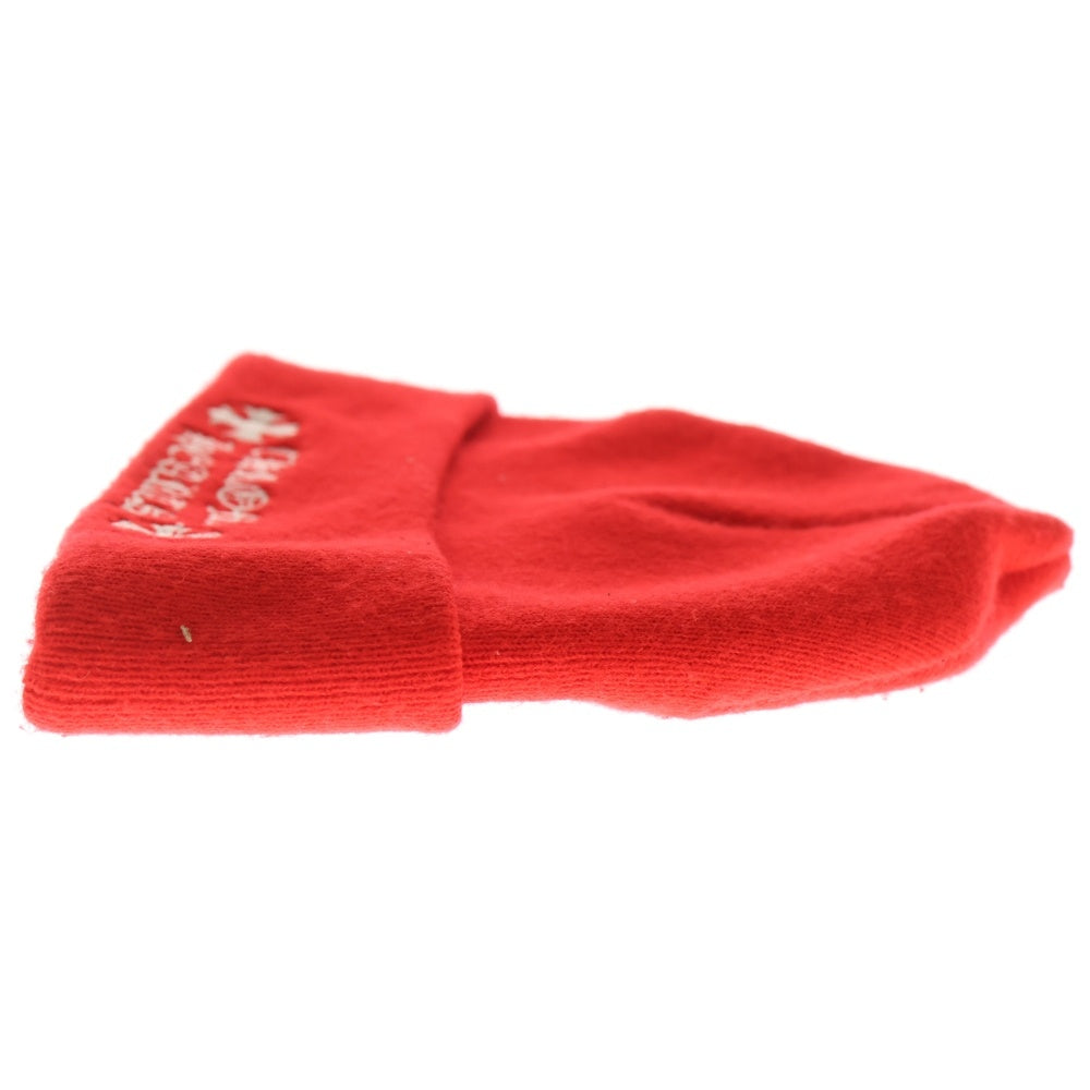 CHROME HEARTS(クロムハーツ) WATCH CAP ワッチキャップ ロゴ刺繍 ニットビーニー ニット帽 帽子 レッド