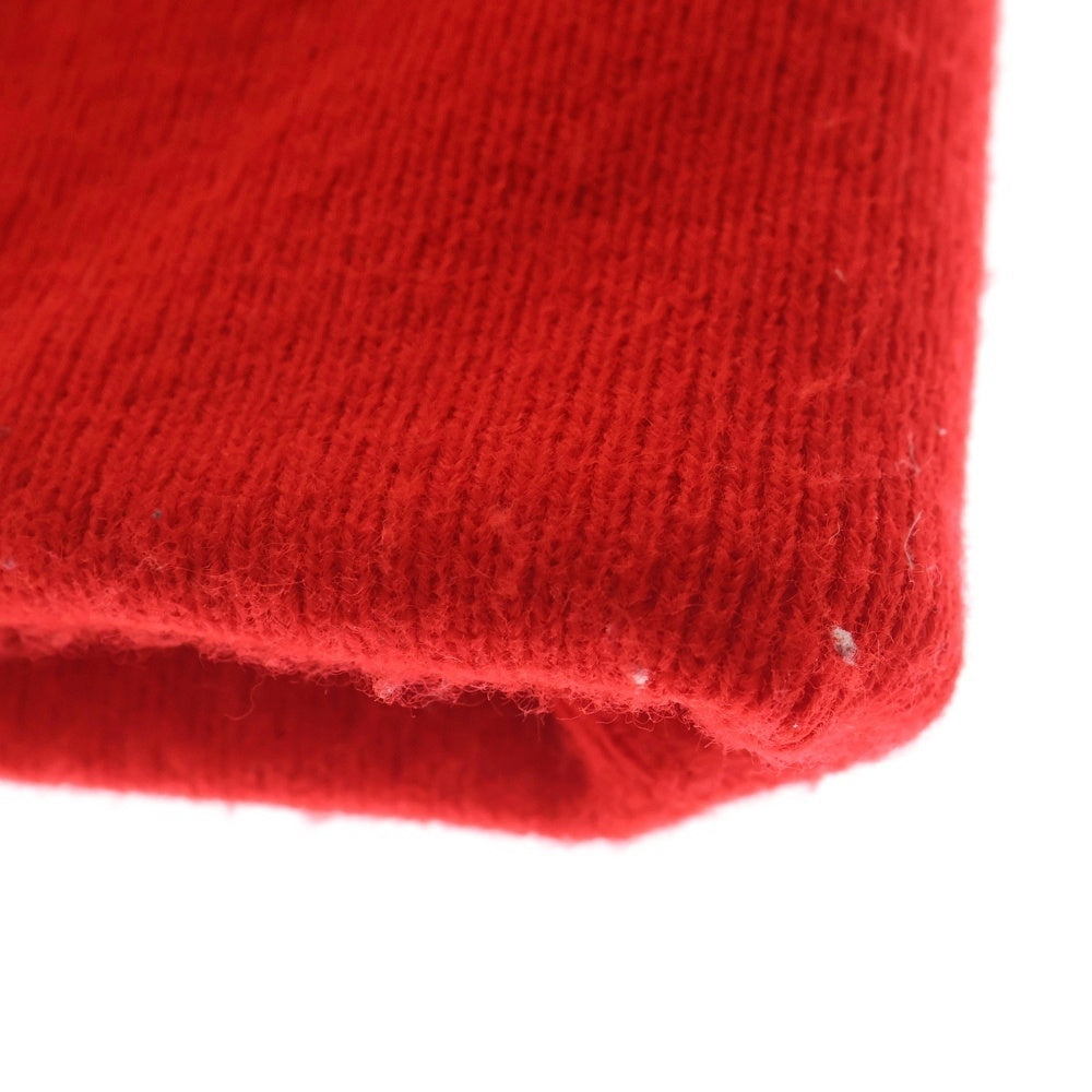 CHROME HEARTS(クロムハーツ) WATCH CAP ワッチキャップ ロゴ刺繍 ニットビーニー ニット帽 帽子 レッド