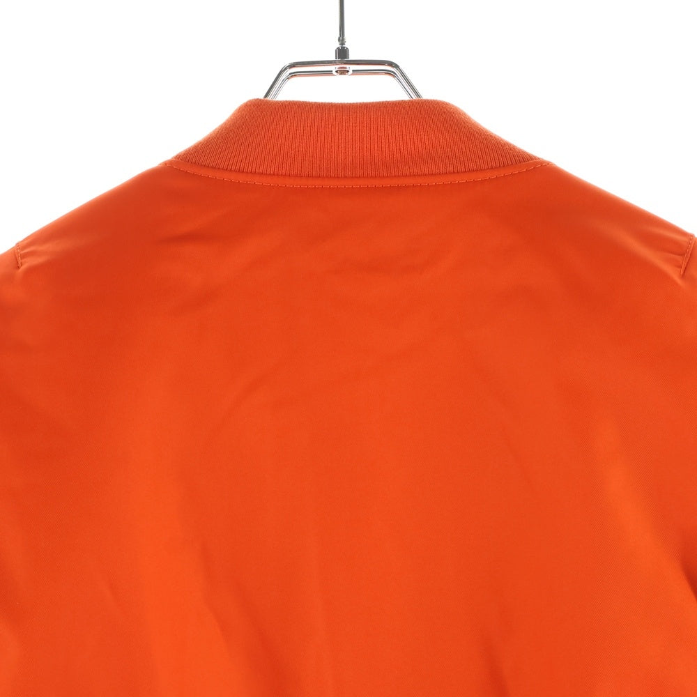 PRADA(プラダ) Re-Nylon MA-1 リナイロン トライアングルロゴ 裏地キルティングボンバージャケット オレンジ SG0094