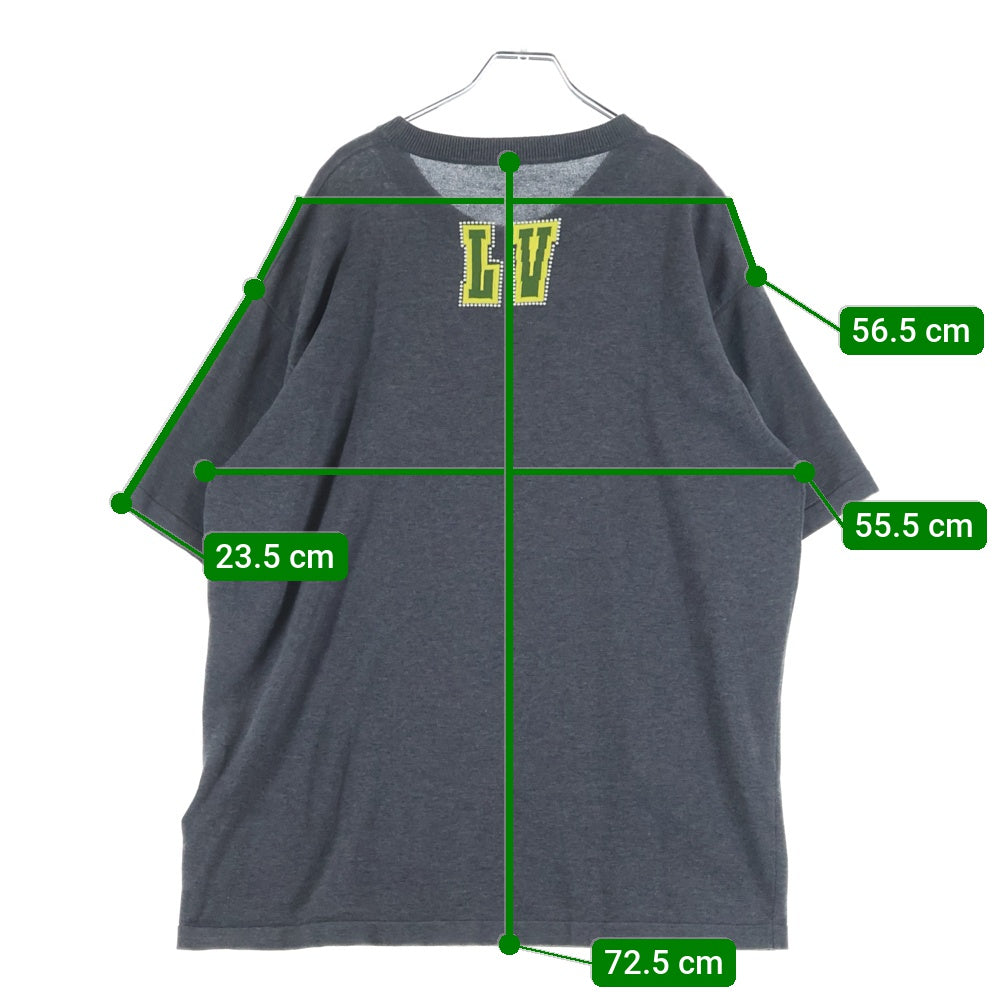 LOUIS VUITTON(ルイヴィトン) 25SS エンベリッシュド ショートスリーブ コットンクルーネック パール装飾 半袖Tシャツ グレー RM251MM AUR HSN15W