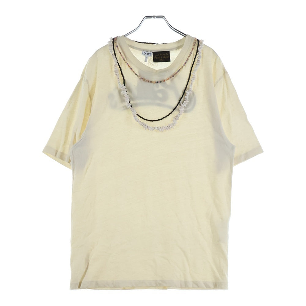 LOEWE(ロエベ) Beach Style T-Shirt アナグラム 半袖Tシャツ アイボリー H6299250CR