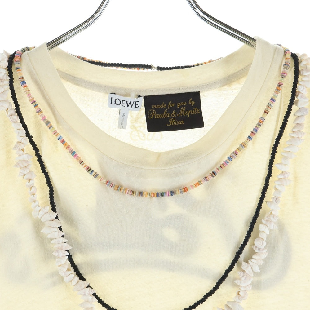 LOEWE(ロエベ) Beach Style T-Shirt アナグラム 半袖Tシャツ アイボリー H6299250CR
