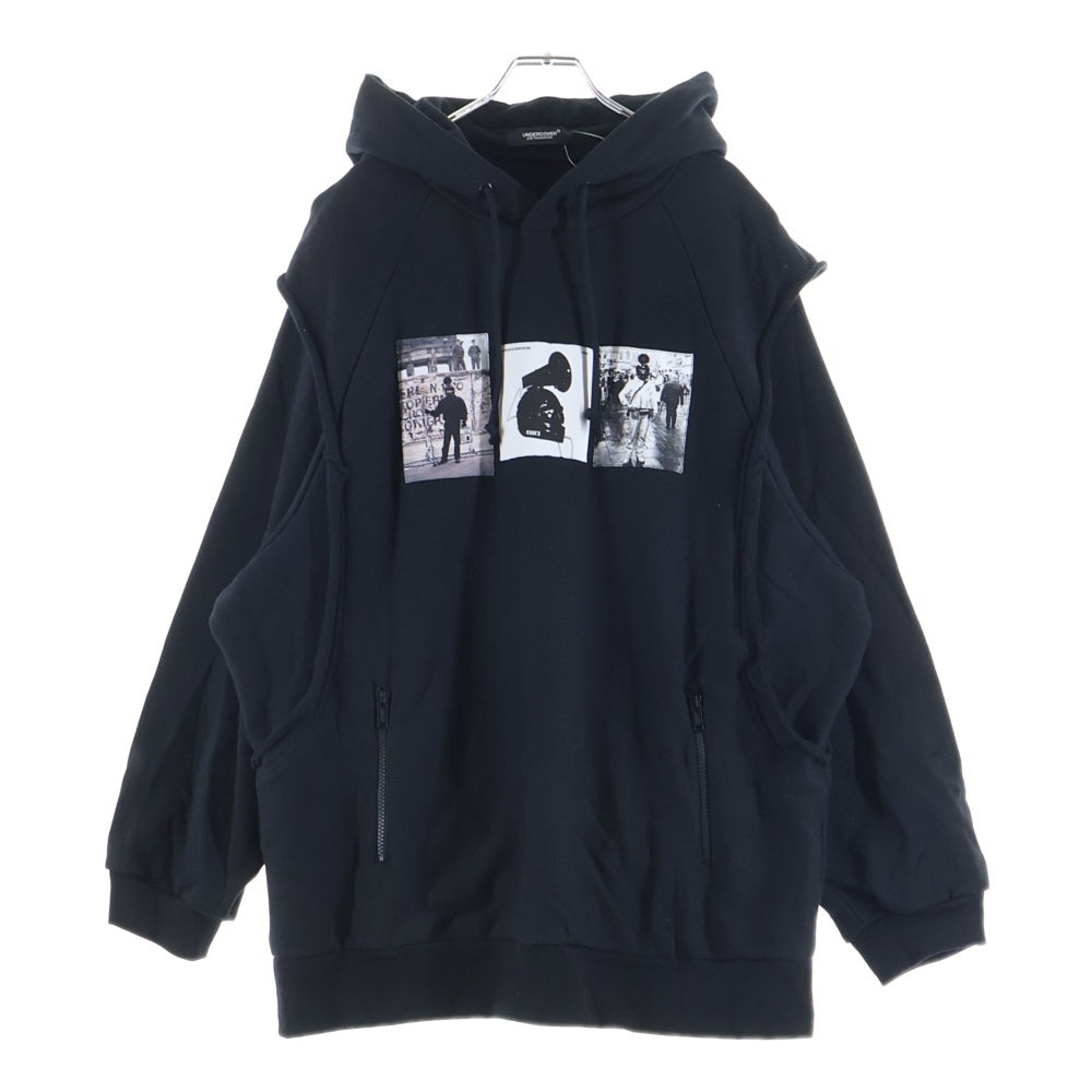 UNDERCOVER(アンダーカバー) CONRAD SCHINITZLER HOODIE コンラッド シニツラー フーディー プルオーバースウェットパーカー ブラック UC2E4803-2
