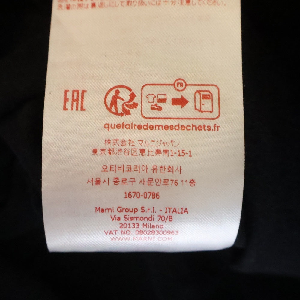 MARNI(マルニ) 25SS T-SHIRT オーガニックコットン オーバーサイズ半袖Tシャツ ホワイト HUMU0287X0 UTC406