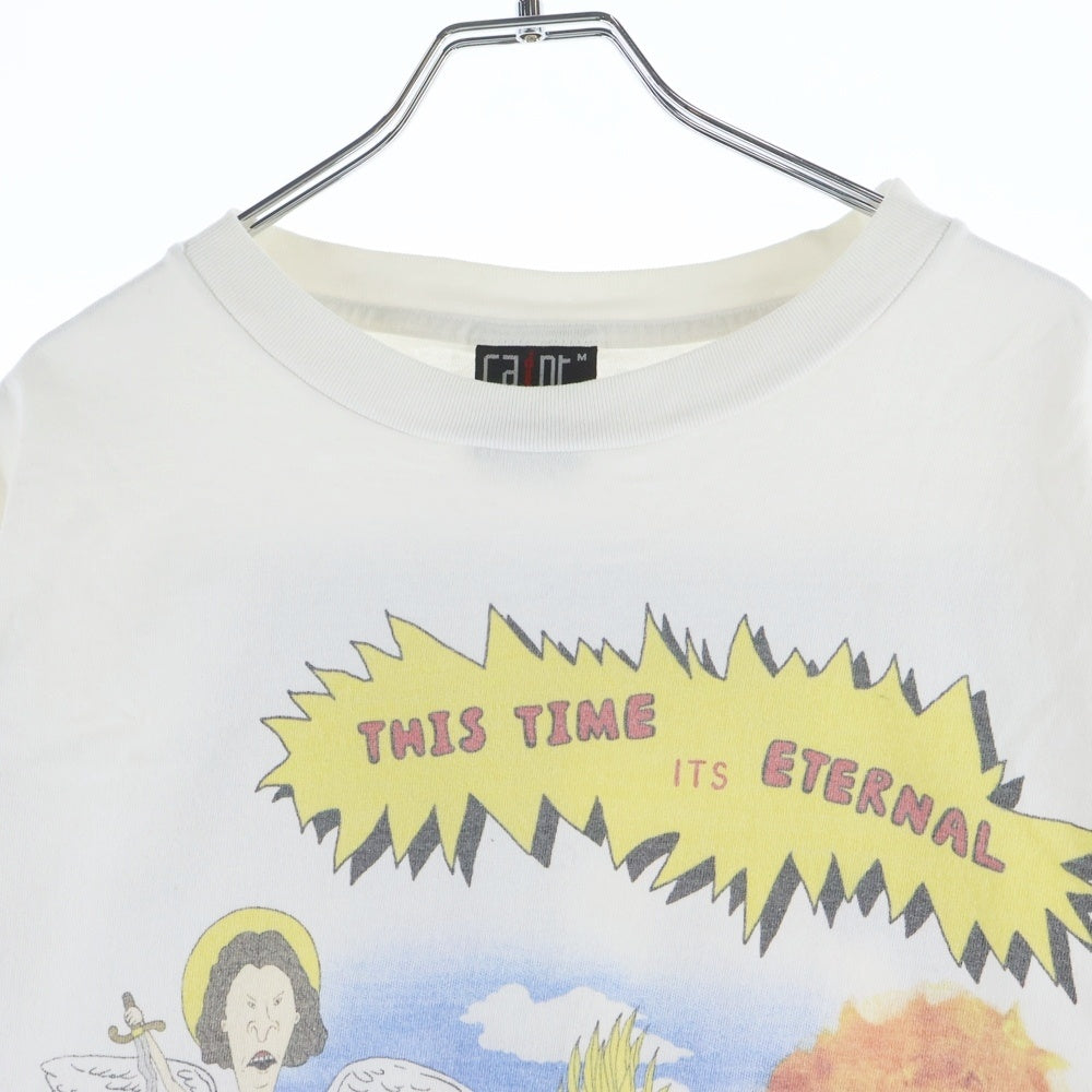 SAINT MICHAEL(セントマイケル) 23SS TIME IS ETRNL 両面プリント クルーネック 半袖Tシャツ ホワイト SM-A23-0000-004