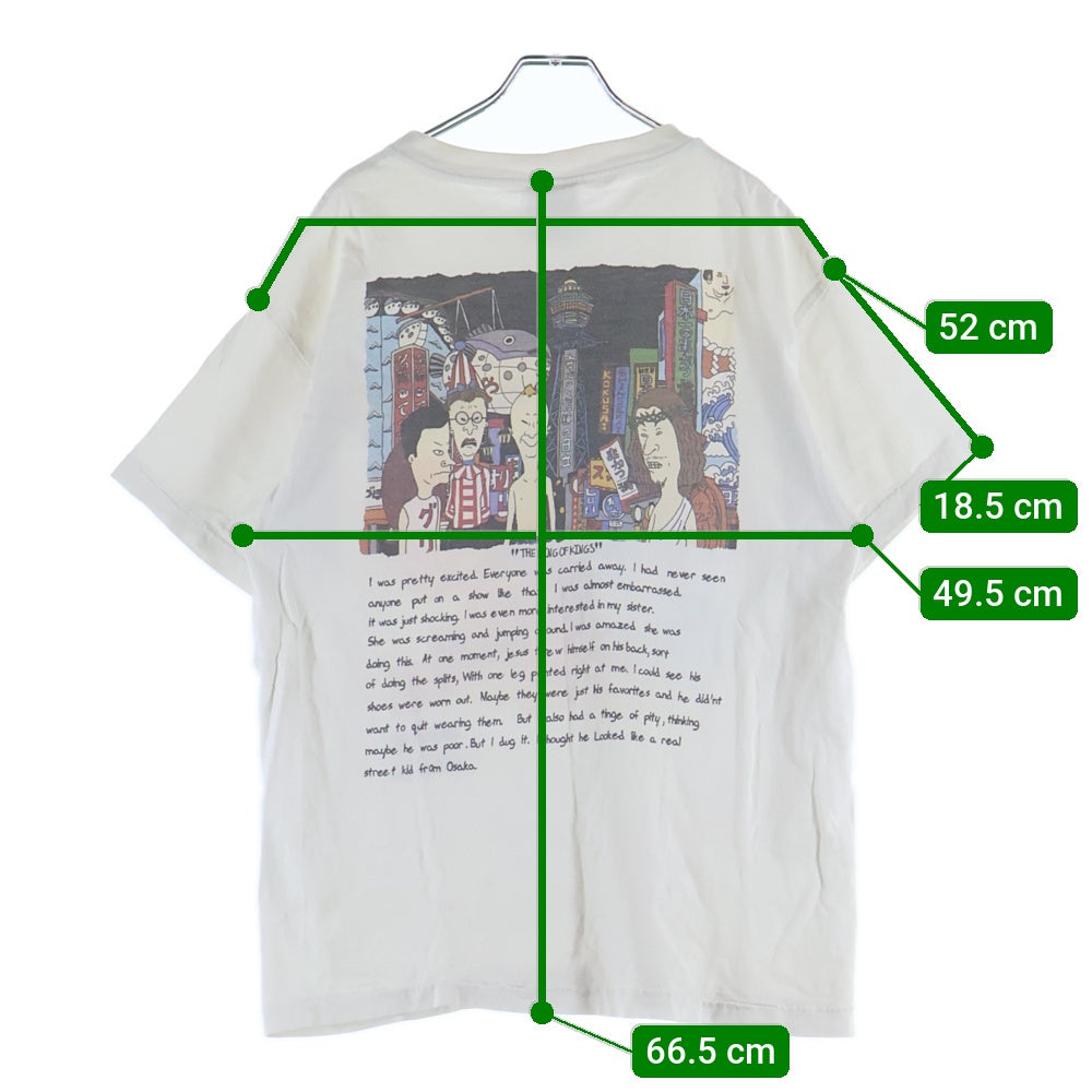 SAINT MICHAEL(セントマイケル) 23SS TIME IS ETRNL 両面プリント クルーネック 半袖Tシャツ ホワイト SM-A23-0000-004