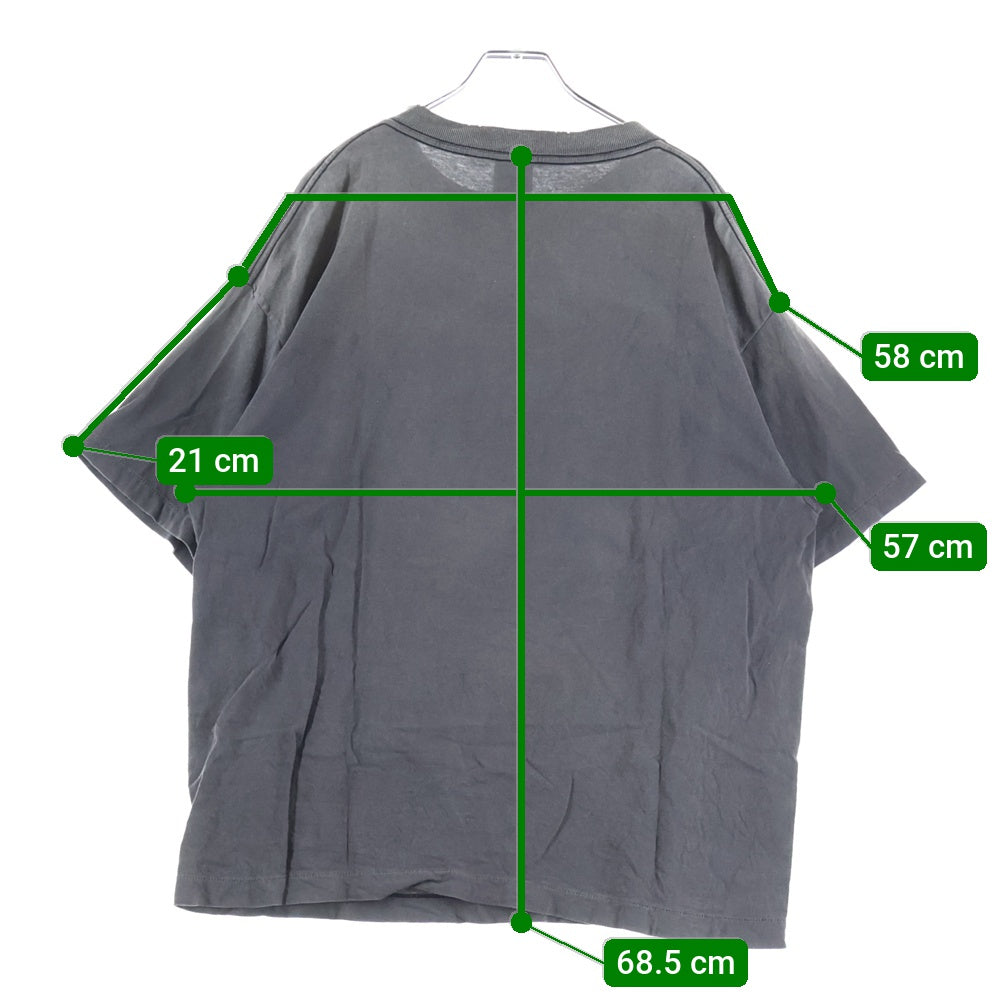 SAINT MICHAEL(セントマイケル) 25SS ×NEIGHBORHOOD STHD SS TEE HOOD ×ネイバーフッド フロントプリント半袖Tシャツ 半袖カットソー グレー SM-HR8-0000-C69