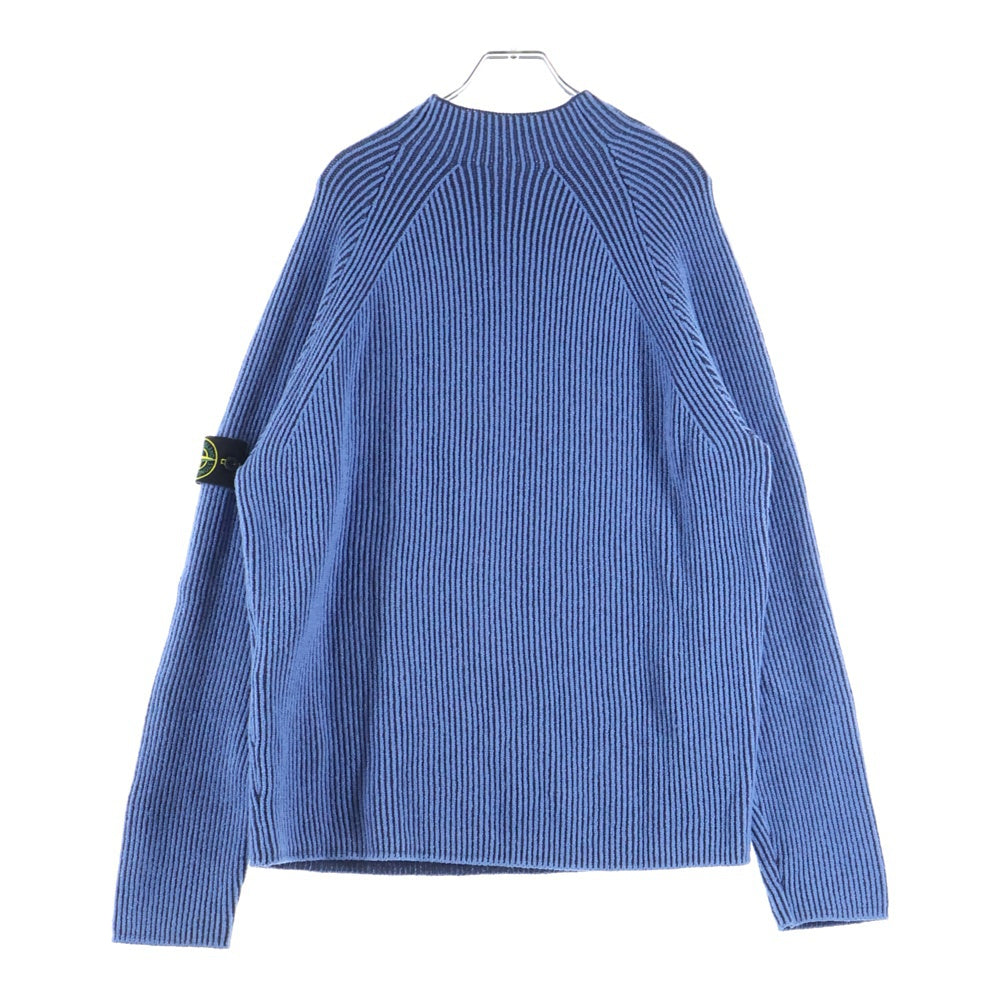 STONE ISLAND(ストーンアイランド) LOGO PATCH MOCK NECK JUMPER ロゴパッチ モックネック ジャンパー ニット ブルー K2S155100023 S00L7