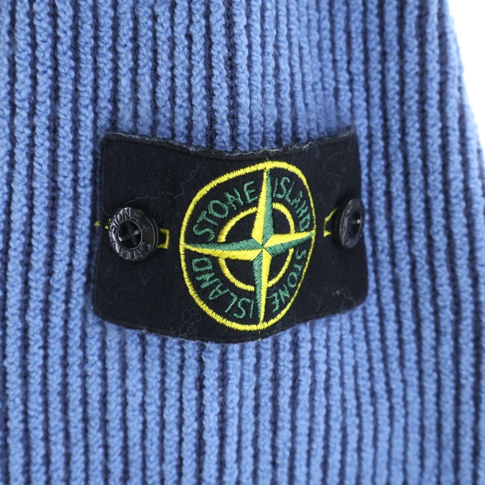 STONE ISLAND(ストーンアイランド) LOGO PATCH MOCK NECK JUMPER ロゴパッチ モックネック ジャンパー ニット ブルー K2S155100023 S00L7