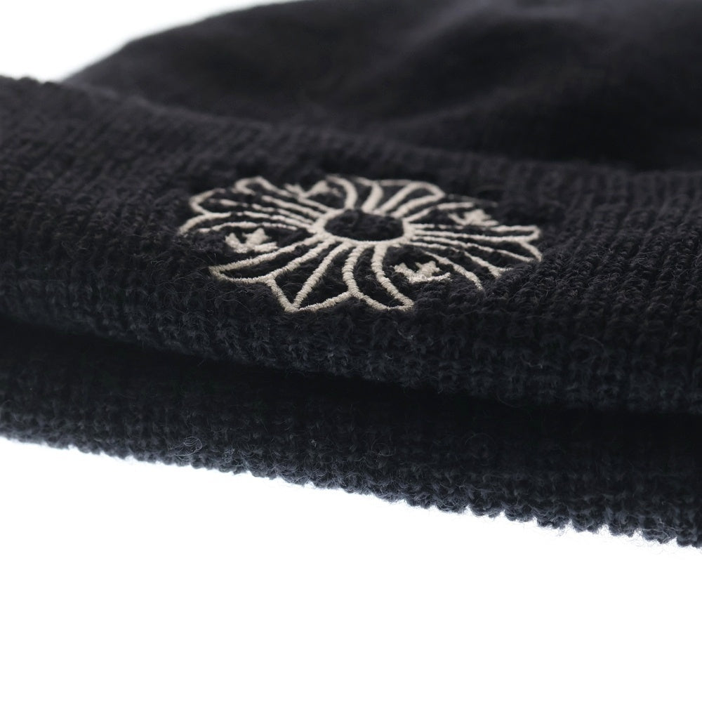 CHROME HEARTS(クロムハーツ) WATCH CAP ワッチキャップ CHロゴ刺繍 ビーニー ニット帽 帽子 ブラック