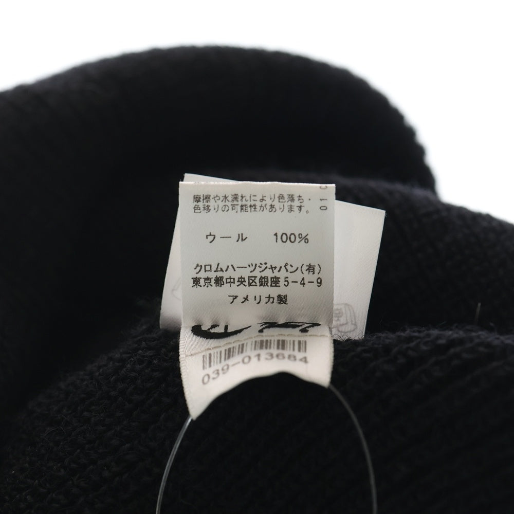 CHROME HEARTS(クロムハーツ) WATCH CAP ワッチキャップ CHロゴ刺繍 ビーニー ニット帽 帽子 ブラック