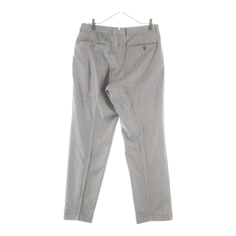 VERSACE(ヴェルサーチ) Set Up Suit ストライプ シルク混 ウールテーラードジャケット ストライプ パンツ グレー CTX546002