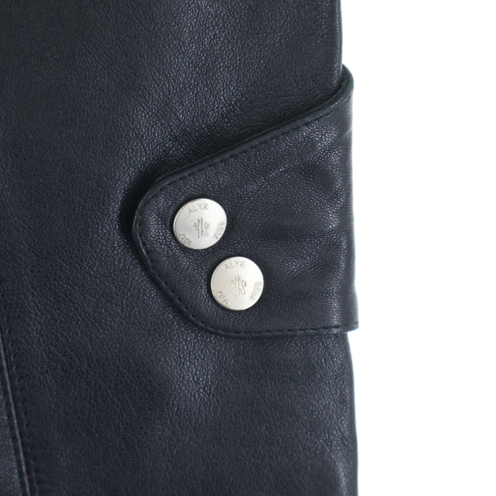 MONCLER(モンクレール) ×ALYX PANTALONE アリクス レザーパンツ ブラック G209Y2A00001