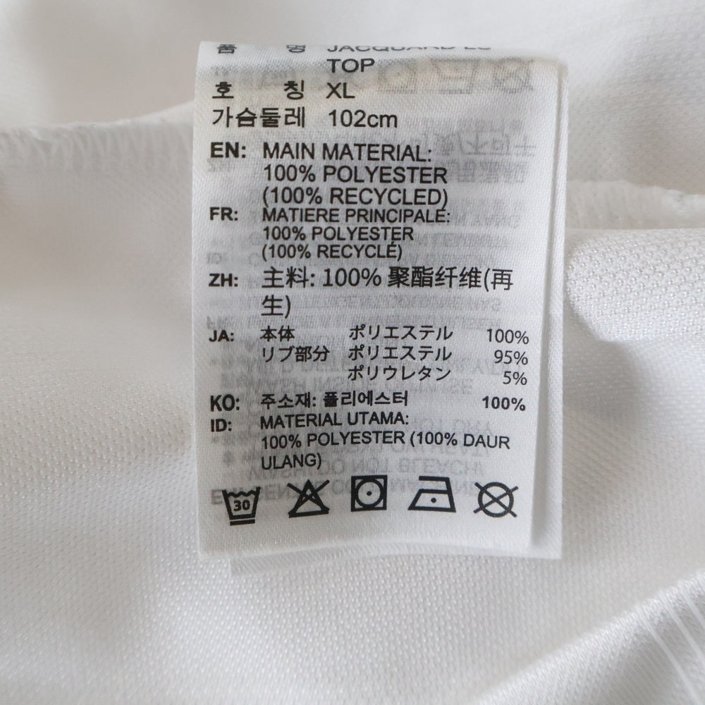 adidas(アディダス) FOOTBALL JACQUARD CROP LONG-SLEEVE フットボール ジャガード クロップ 長袖Tシャツ ホワイト/ブラック JV9740 レディース