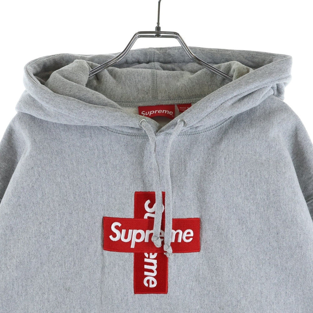SUPREME(シュプリーム) 20AW Cross Box Logo Hooded Sweatshirt クロス ボックス ロゴ フーデッド スウェットシャツ プルオーバーパーカー グレー