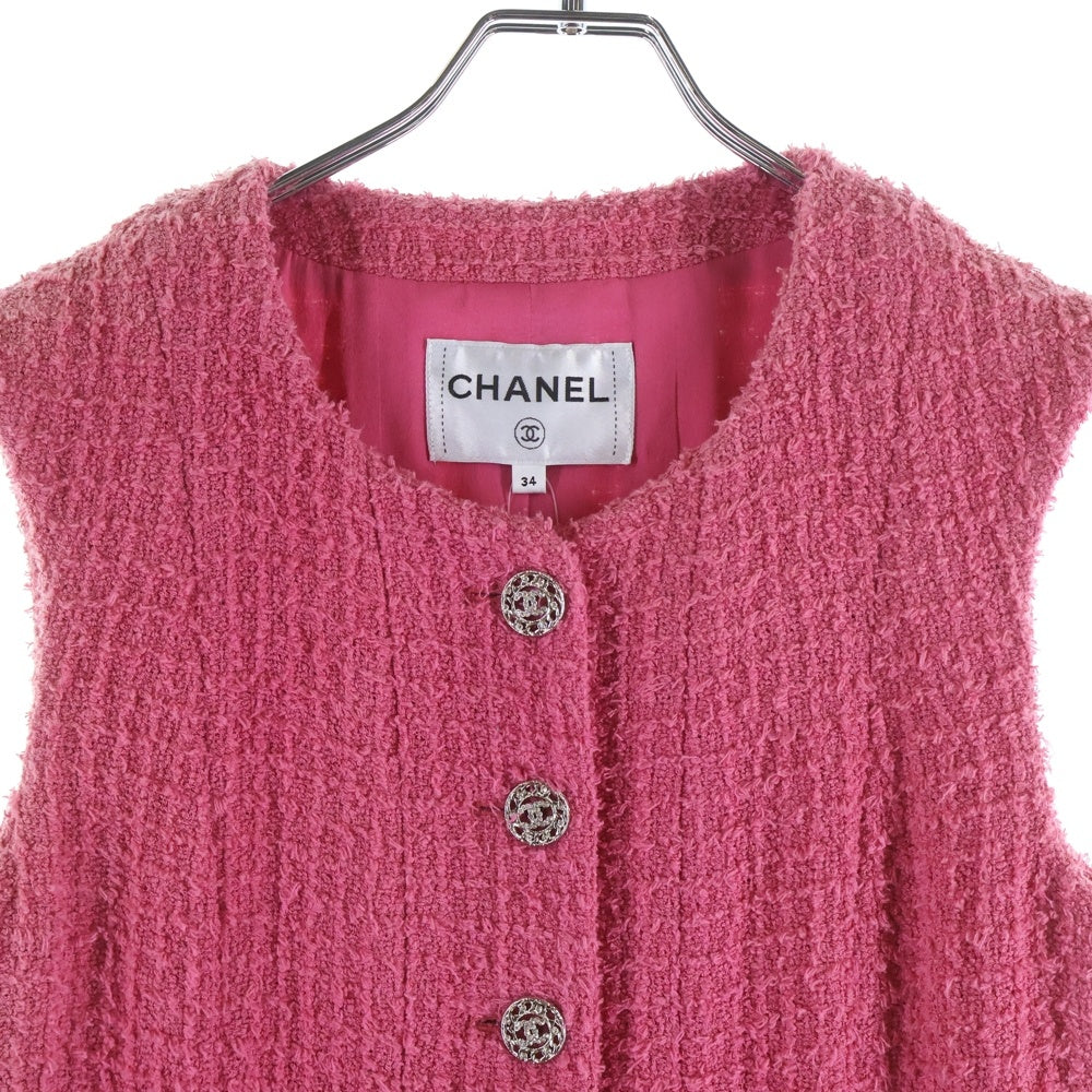 CHANEL(シャネル) Sleeveless Tweed Dress スリーブレス ツイード ドレス レディース ピンク P72576V64359