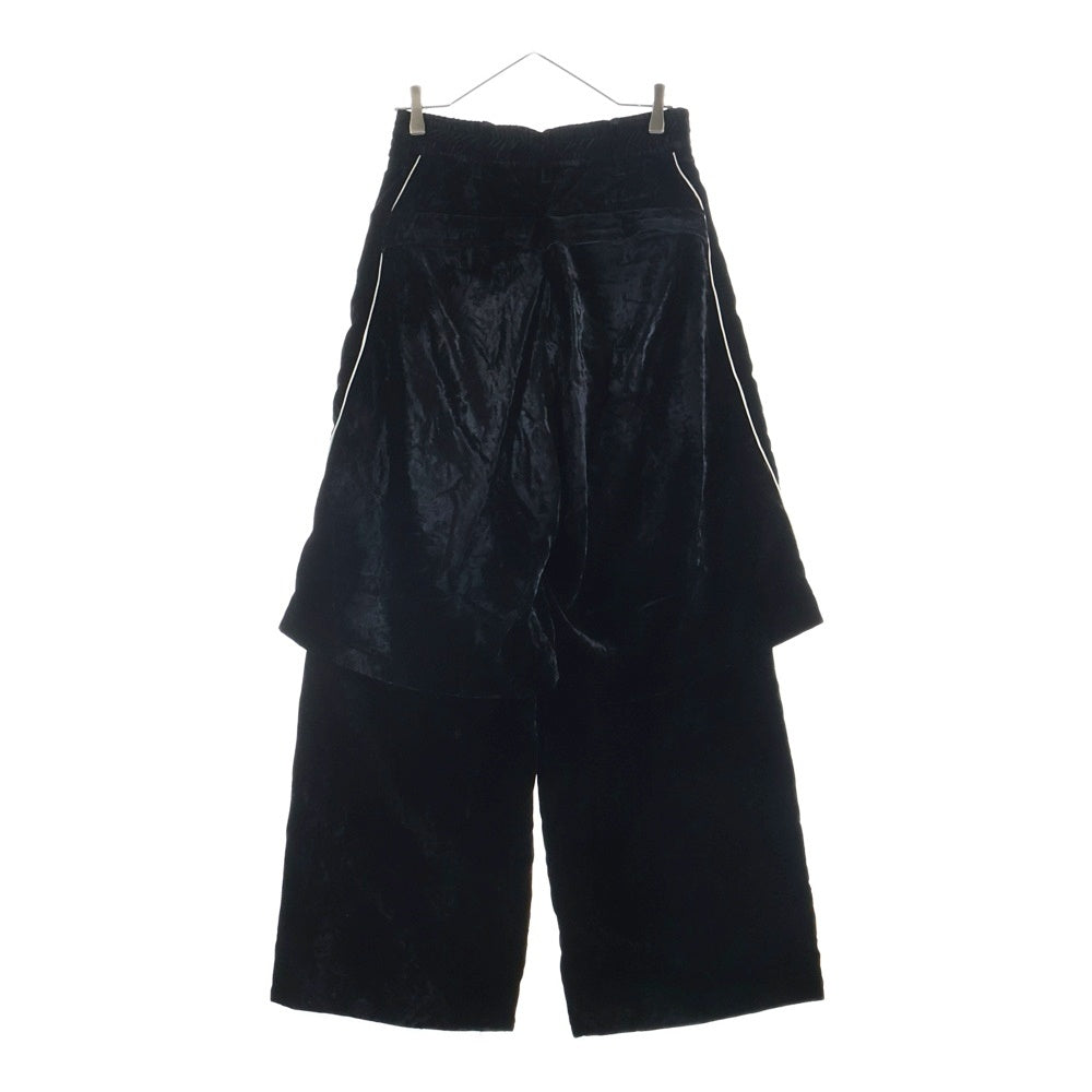 SUBLATIONS(サブレーションズ) VELVET TRANSFORM EASY TRACK PANTS ベルベット トランスフォーム イージー トラックパンツ ブラック S121420