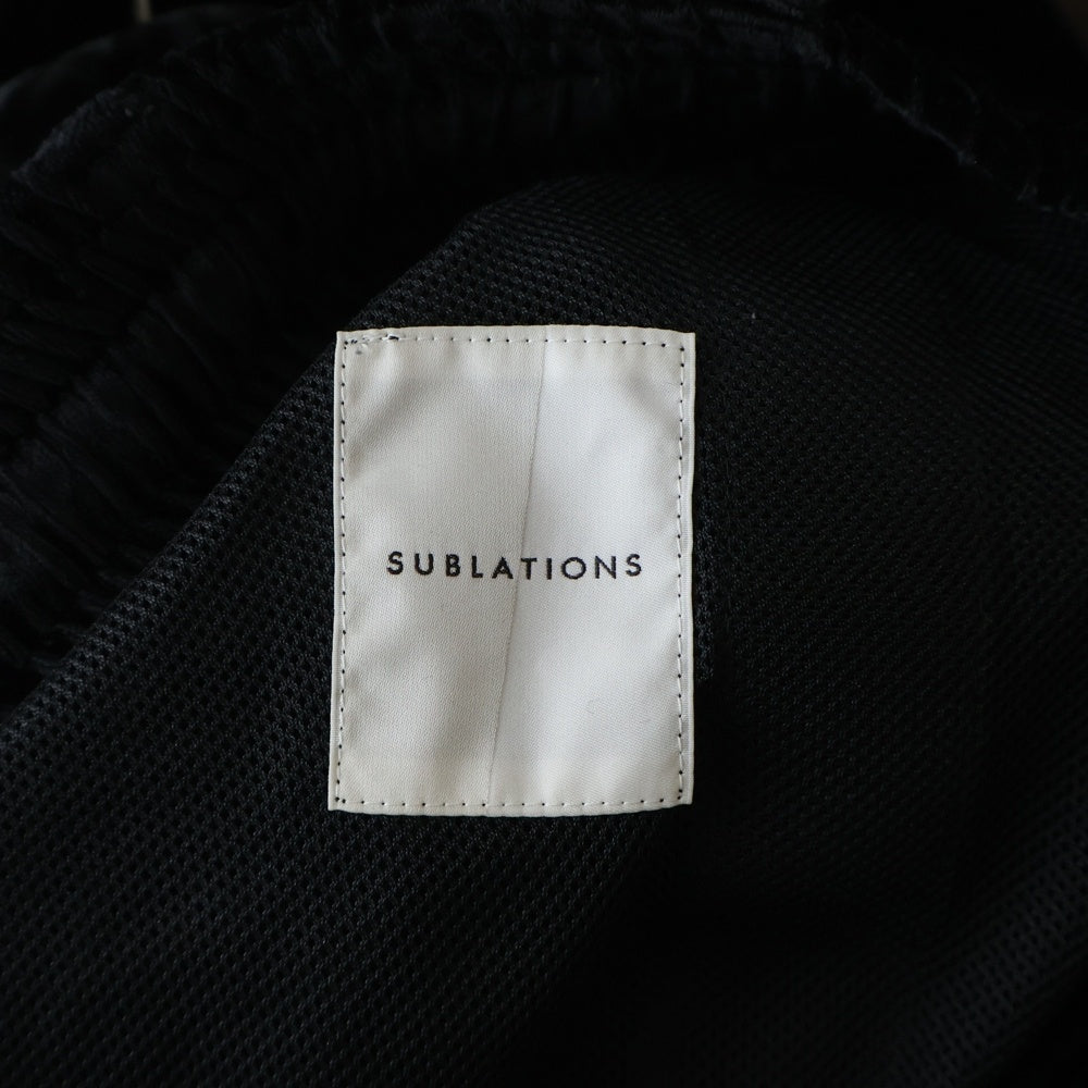 SUBLATIONS(サブレーションズ) VELVET TRANSFORM EASY TRACK PANTS ベルベット トランスフォーム イージー トラックパンツ ブラック S121420
