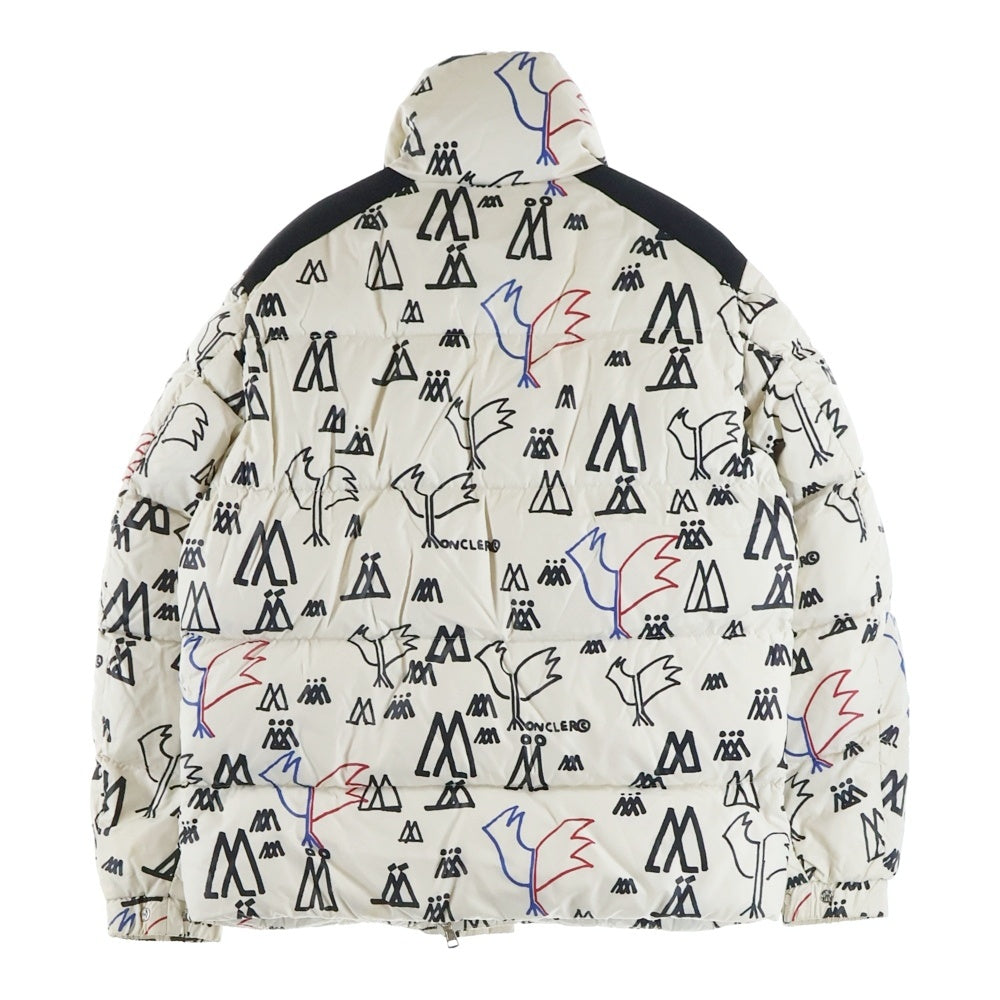 MONCLER(モンクレール) MARENNES GIUBBOTTO 総柄ダウンジャケット アイボリー D20914137685 539F0