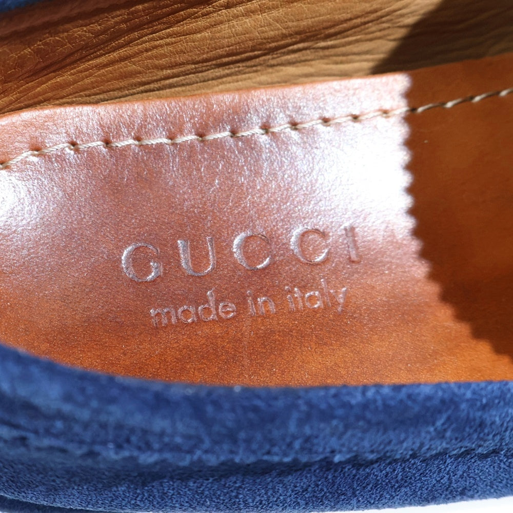 GUCCI(グッチ) シェリーライン スウェード ドライビングシューズ ドレスシューズ ネイビー 304763