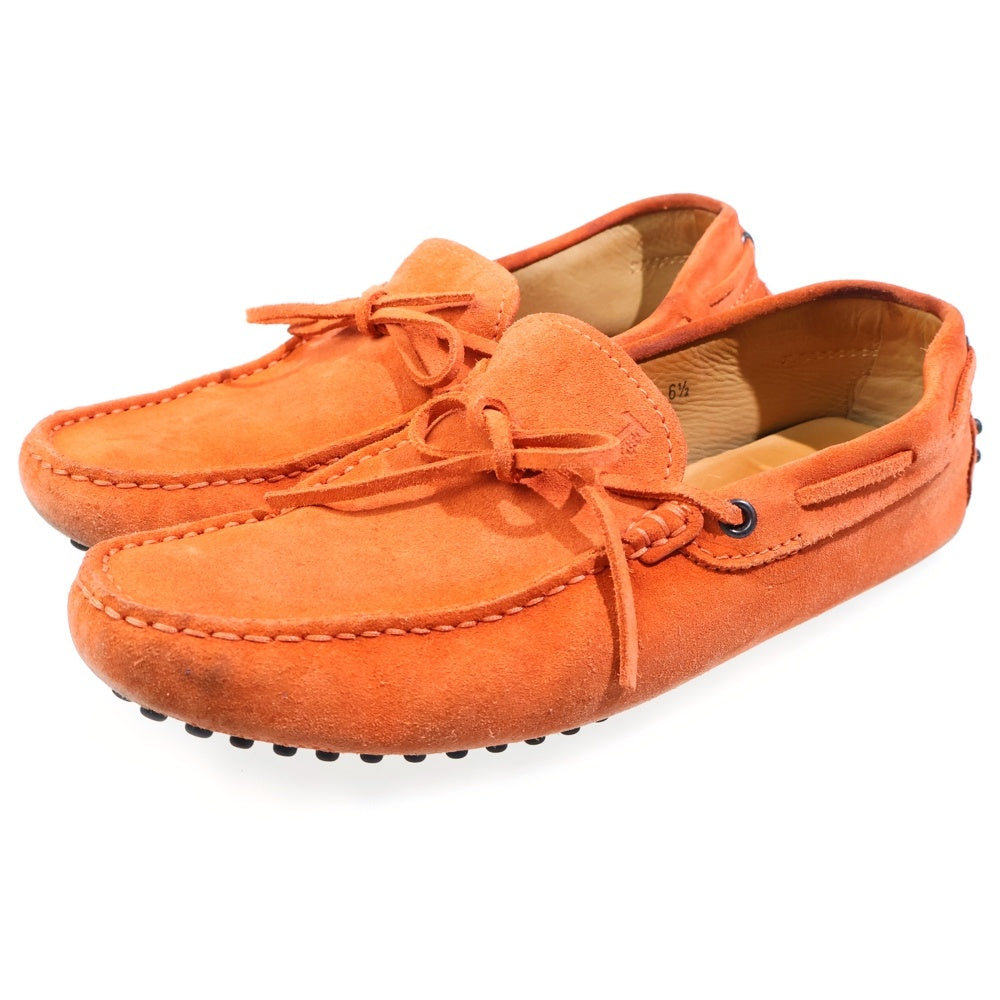 TOD'S(トッズ) Gommino ゴンミーニ スウェード モカシン ドライビングシューズ ドレスシューズ オレンジ
