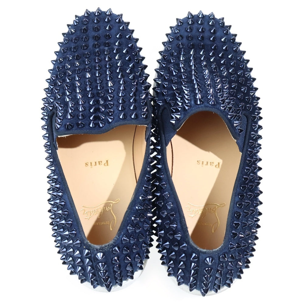 CHRISTIAN LOUBOUTIN(クリスチャンルブタン) Roller Boat スパイクスタッズ ローカットスニーカー ネイビー