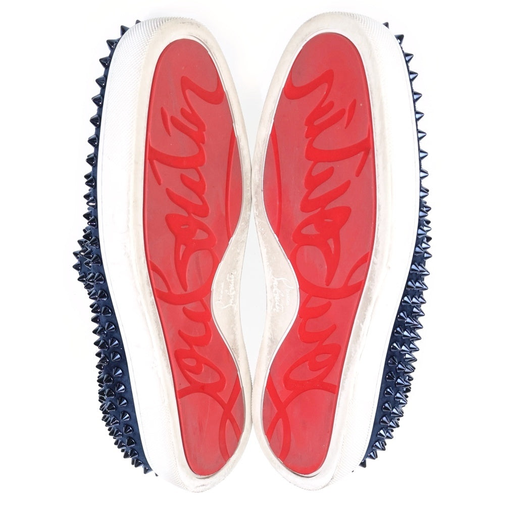 CHRISTIAN LOUBOUTIN(クリスチャンルブタン) Roller Boat スパイクスタッズ ローカットスニーカー ネイビー