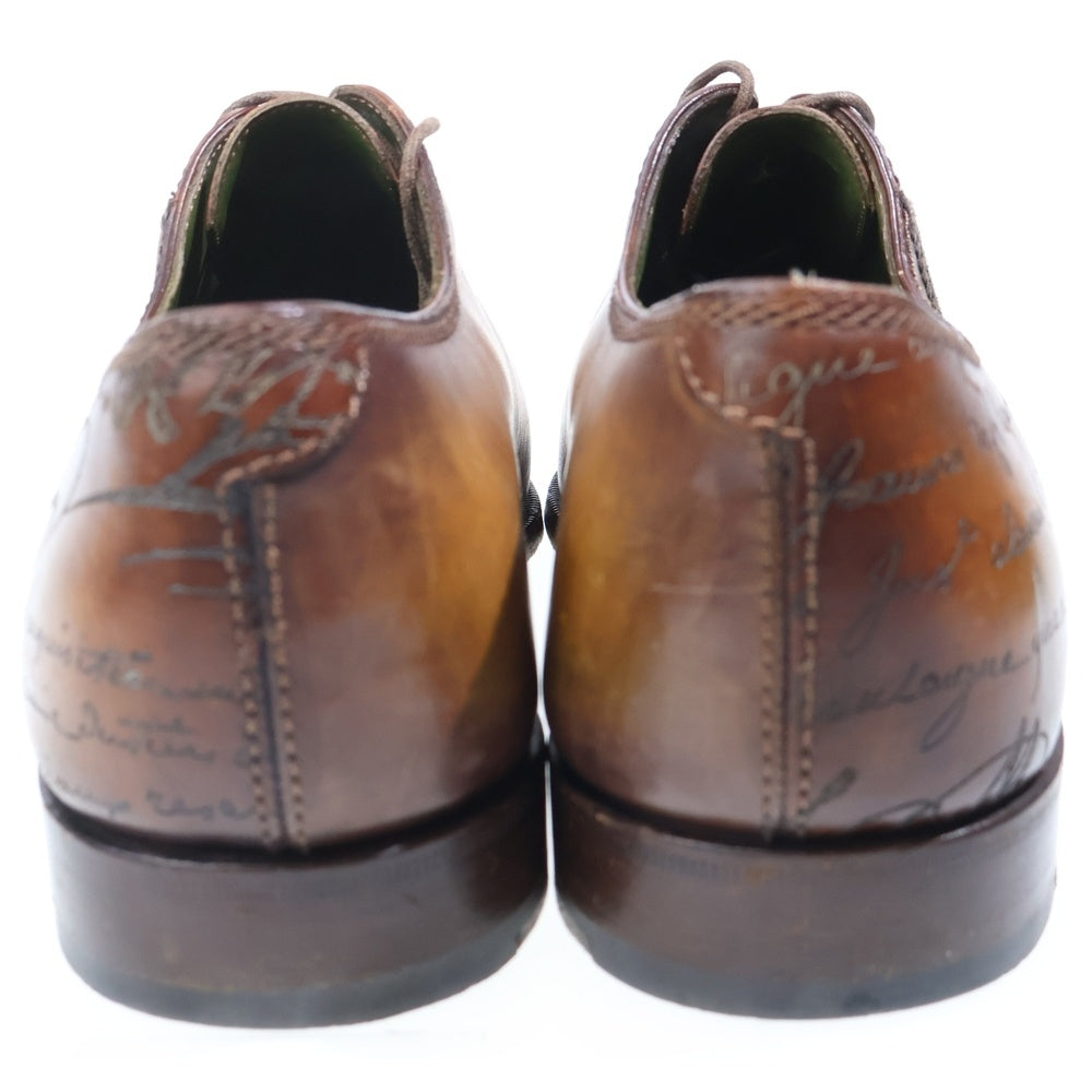 Berluti(ベルルッティ) スクリット カリグラフィ レザードレスシューズ 革靴 ブラウン