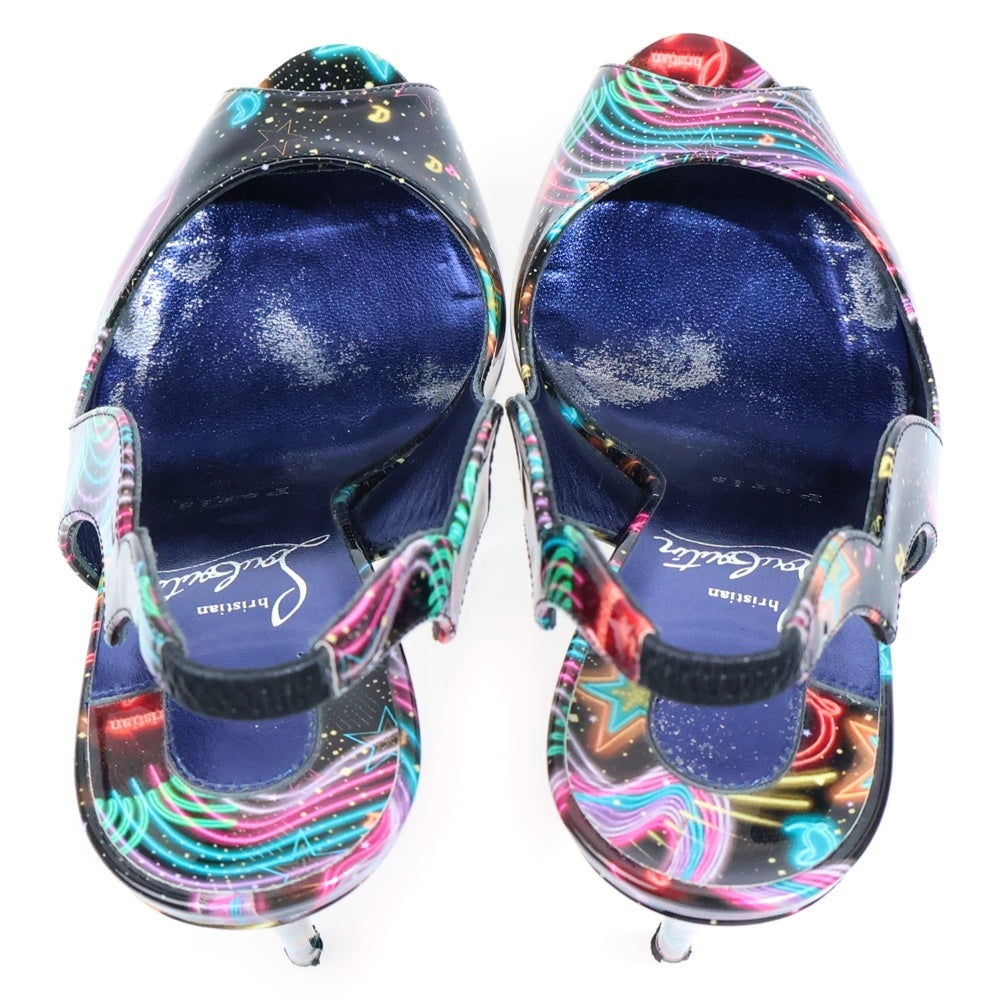 CHRISTIAN LOUBOUTIN(クリスチャンルブタン) Hot Chick Sling Alta パテントレザー パンプス マルチ レディース
