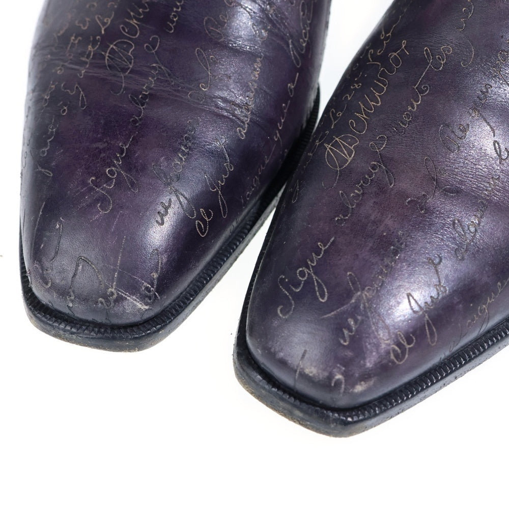 Berluti(ベルルッティ) スクリット カリグラフィ レザードレスシューズ 革靴 ブラウン