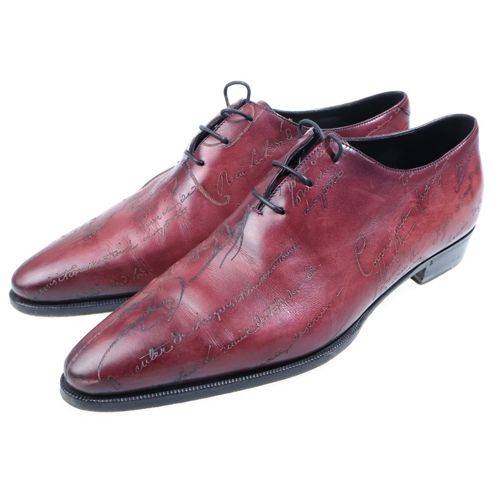 Berluti(ベルルッティ) スクリット カリグラフィ レザードレスシューズ 革靴 バーガンディ