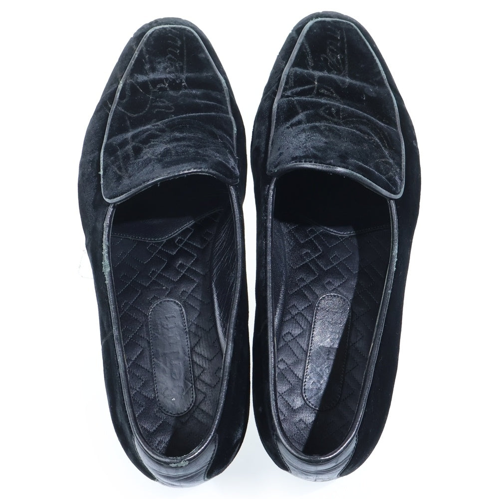 Berluti(ベルルッティ) カリグラフィ ベロア ドライビングシューズ ドレスシューズ ブラック