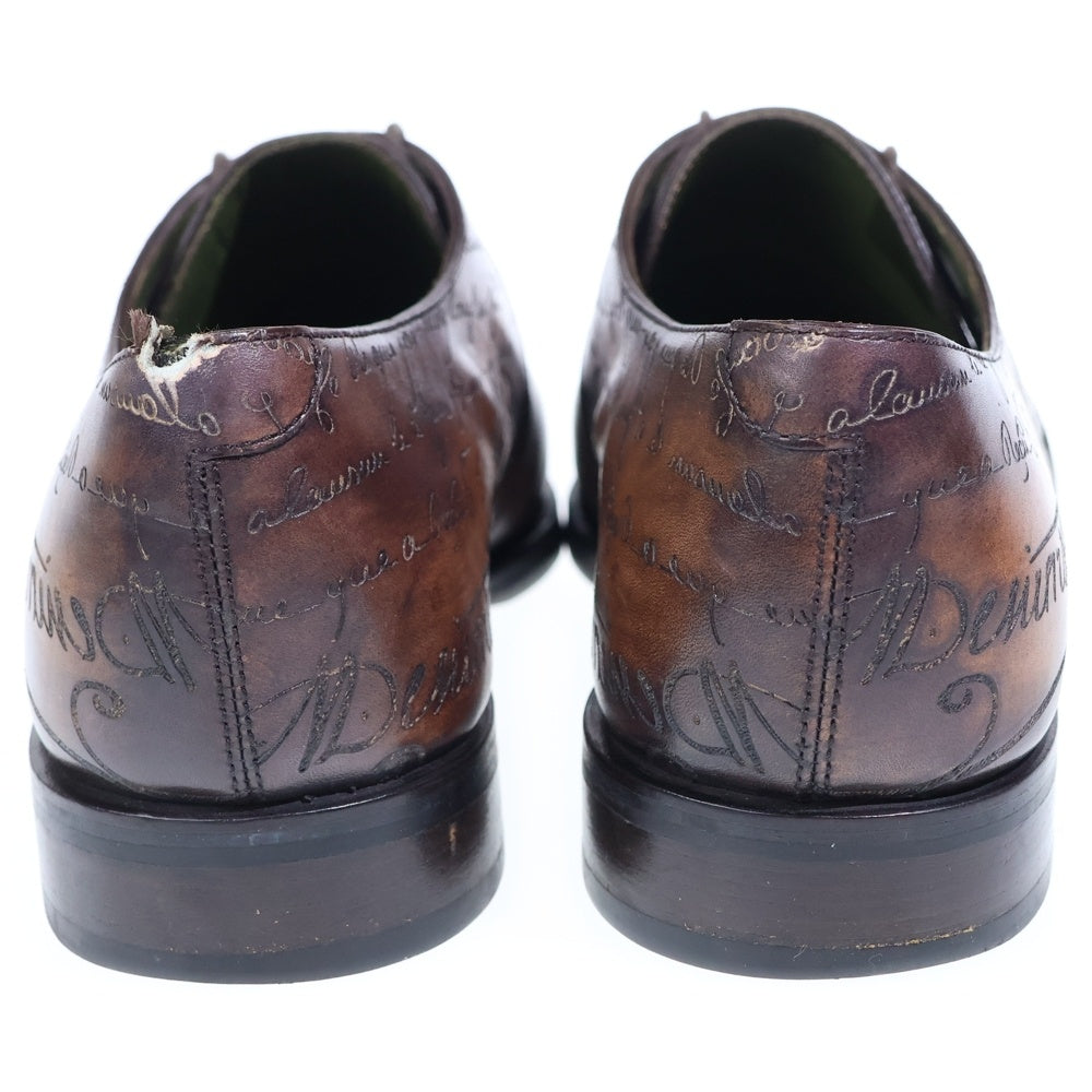 Berluti(ベルルッティ) スクリット カリグラフィ レザードレスシューズ 革靴 ブラウン