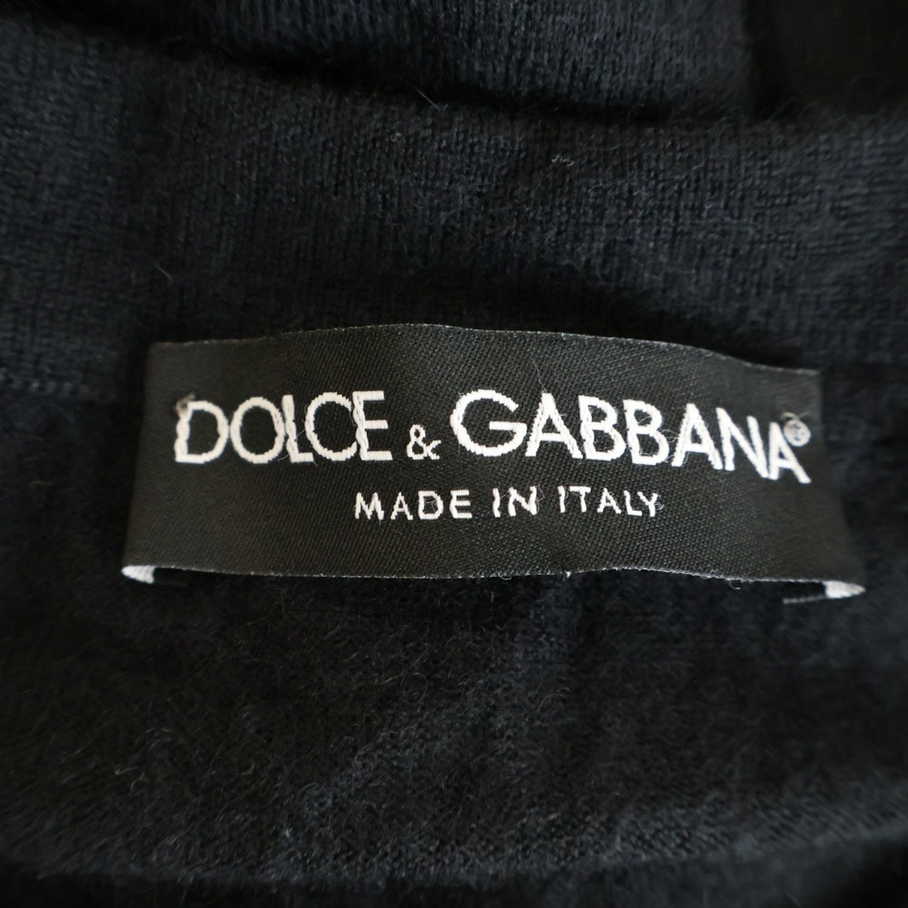 DOLCE & GABBANA(ドルチェアンドガッバーナ) カシミヤ Vネックニットセーター ブラック GQ211K F74AY