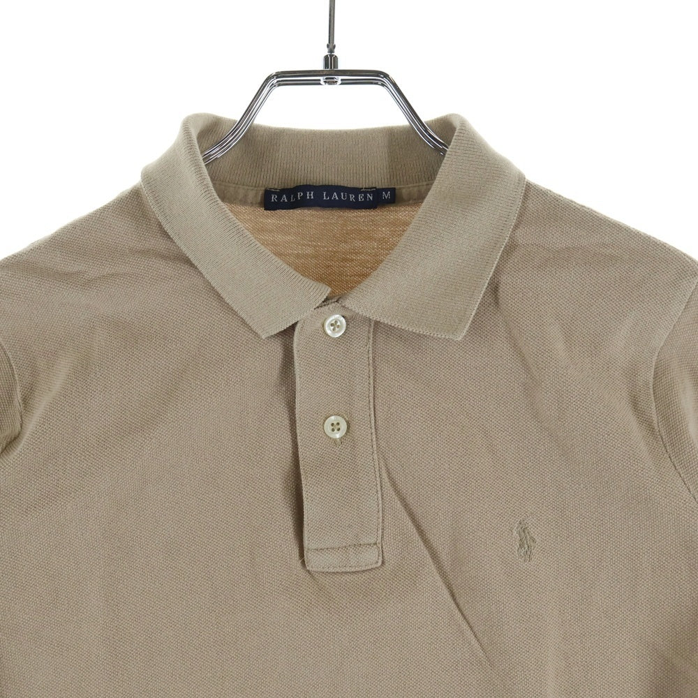 RALPH LAUREN(ラルフローレン) ロゴ刺繍 半袖ポロシャツ ベージュ