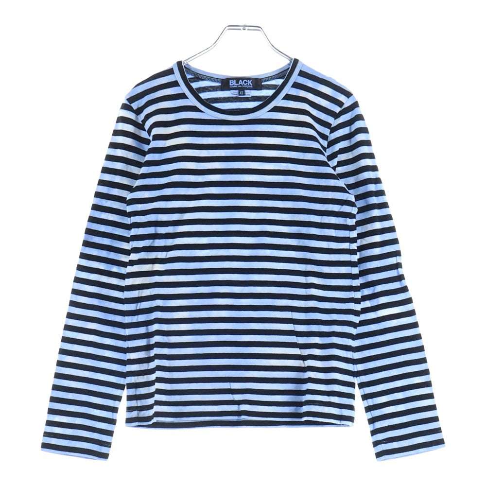 BLACK COMME des GARCONS(ブラックコムデギャルソン) ボーダー長袖Tシャツ ロンT ブルー 1C-T009