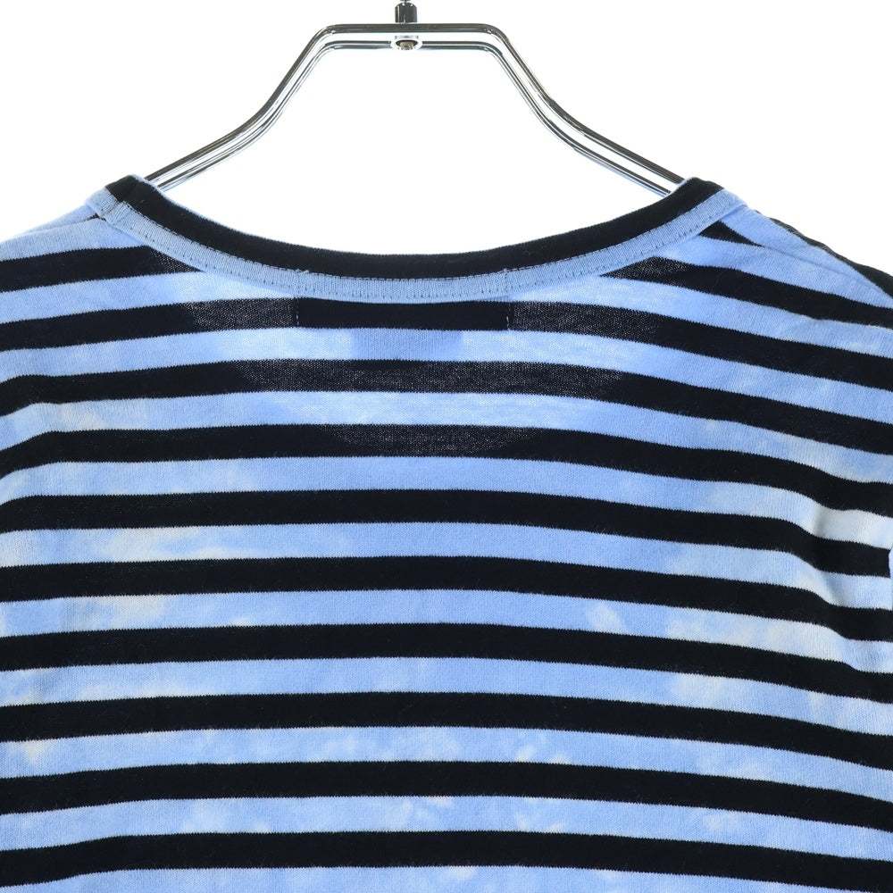 BLACK COMME des GARCONS(ブラックコムデギャルソン) ボーダー長袖Tシャツ ロンT ブルー 1C-T009