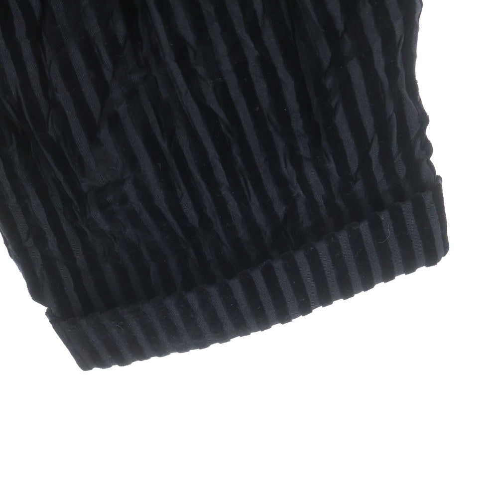 Y's for men(ワイズフォーメン) 24AW Corduroy Pants コーデュロイ ストライプパンツ ブラック MJ-P11-806