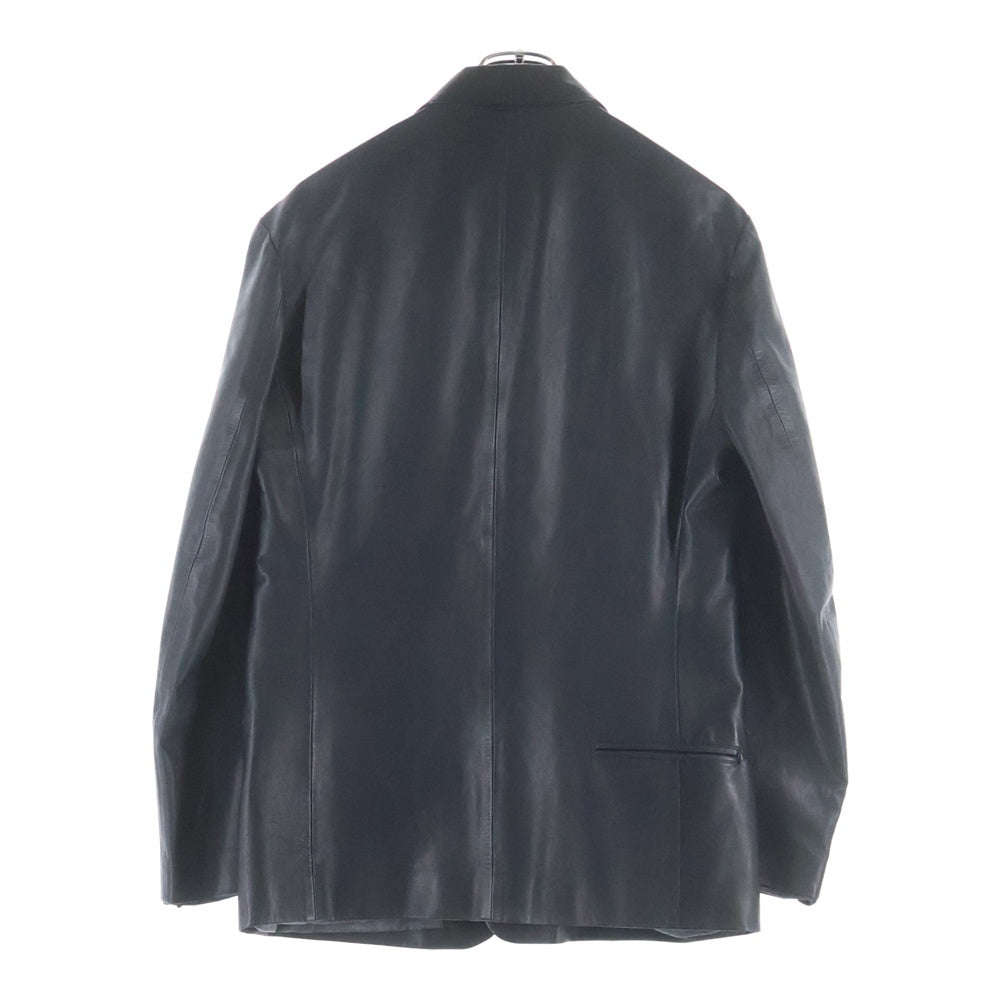 Yohji Yamamoto POUR HOMME(ヨウジヤマモト プールオム) ×BACKRUSH LETHER TAILOLED JACKET バックラッシュ レザー テーラードジャケット ブラック HZ-J99-705