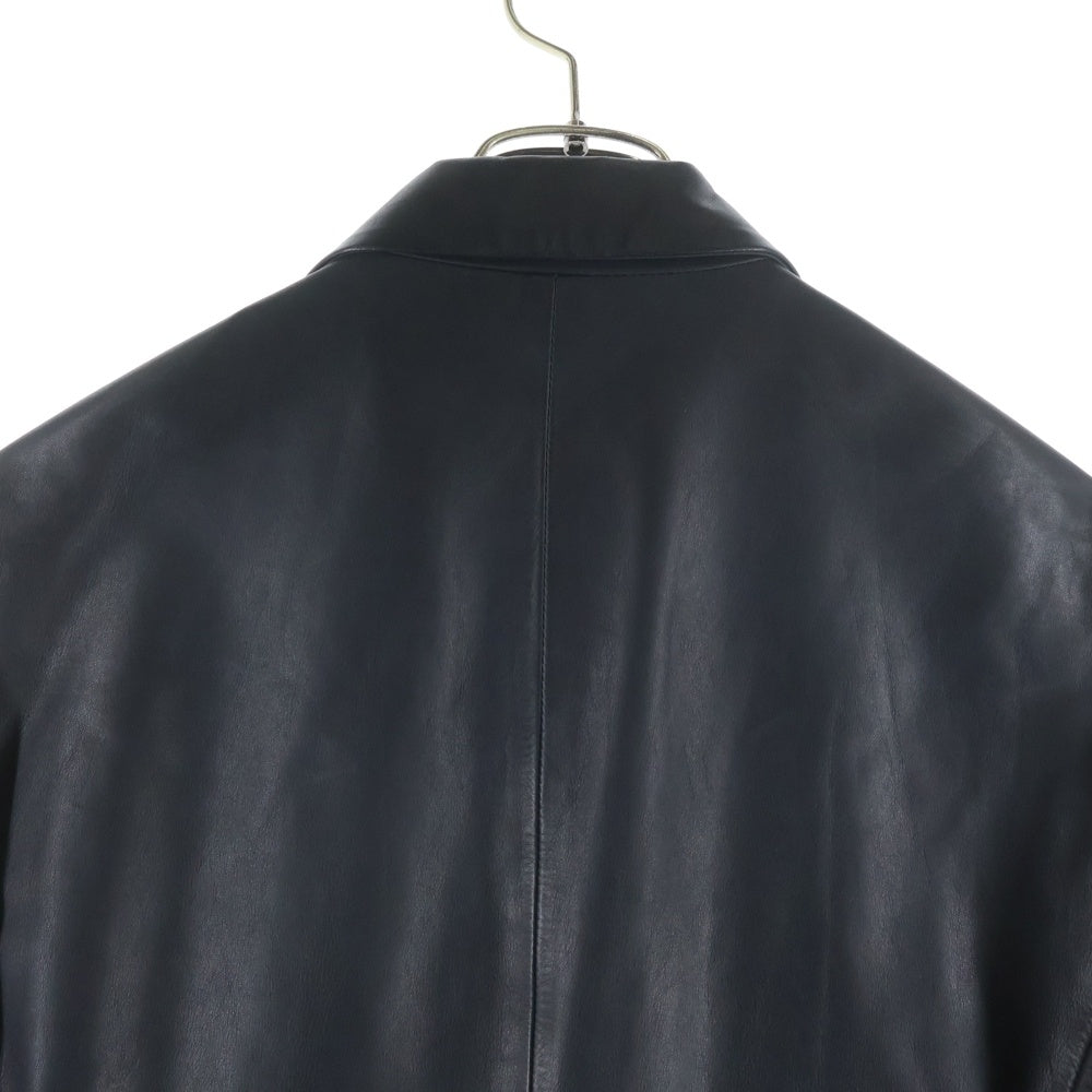 Yohji Yamamoto POUR HOMME(ヨウジヤマモト プールオム) ×BACKRUSH LETHER TAILOLED JACKET バックラッシュ レザー テーラードジャケット ブラック HZ-J99-705