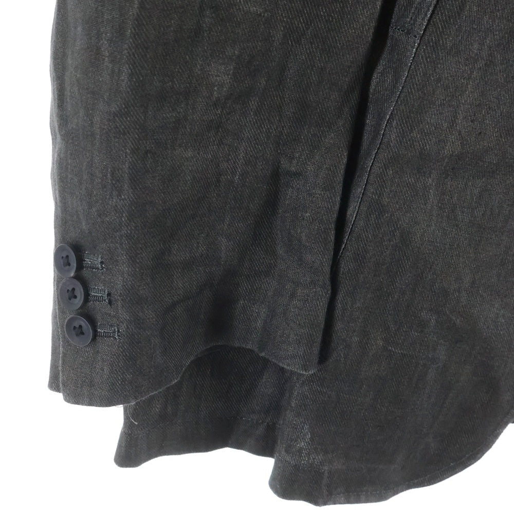 Yohji Yamamoto POUR HOMME(ヨウジヤマモト プールオム) INK DYED TWILL R-INK-DYED OUT POCKET JKT&PNT インク染め アウトポケット ジャケット パンツ セットアップ ブラック HS-J09-300