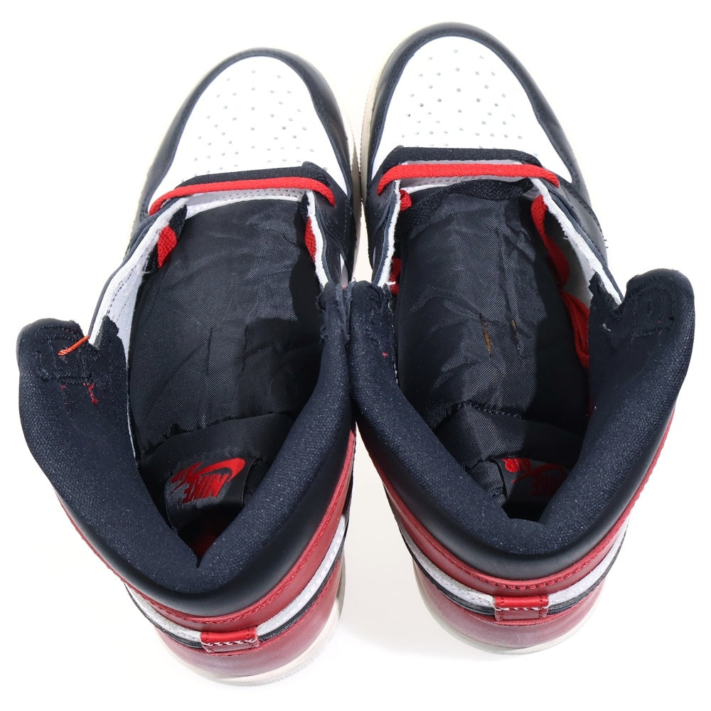 NIKE(ナイキ) AIR JORDAN 1 エアジョーダン 1 レトロ ブラック ハイカットスニーカー ブラック/レッド US8.5/26.5cm DZ5485-106