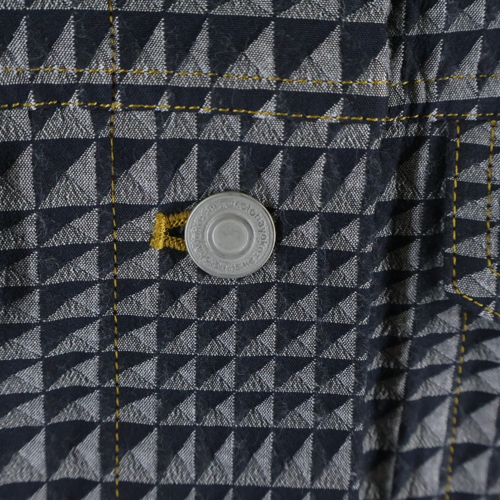 kotohayokozawa(コトハヨコザワ) Jacquard Cotton Jacket ジャガード コットンジャケット グレー KT22A-JK02