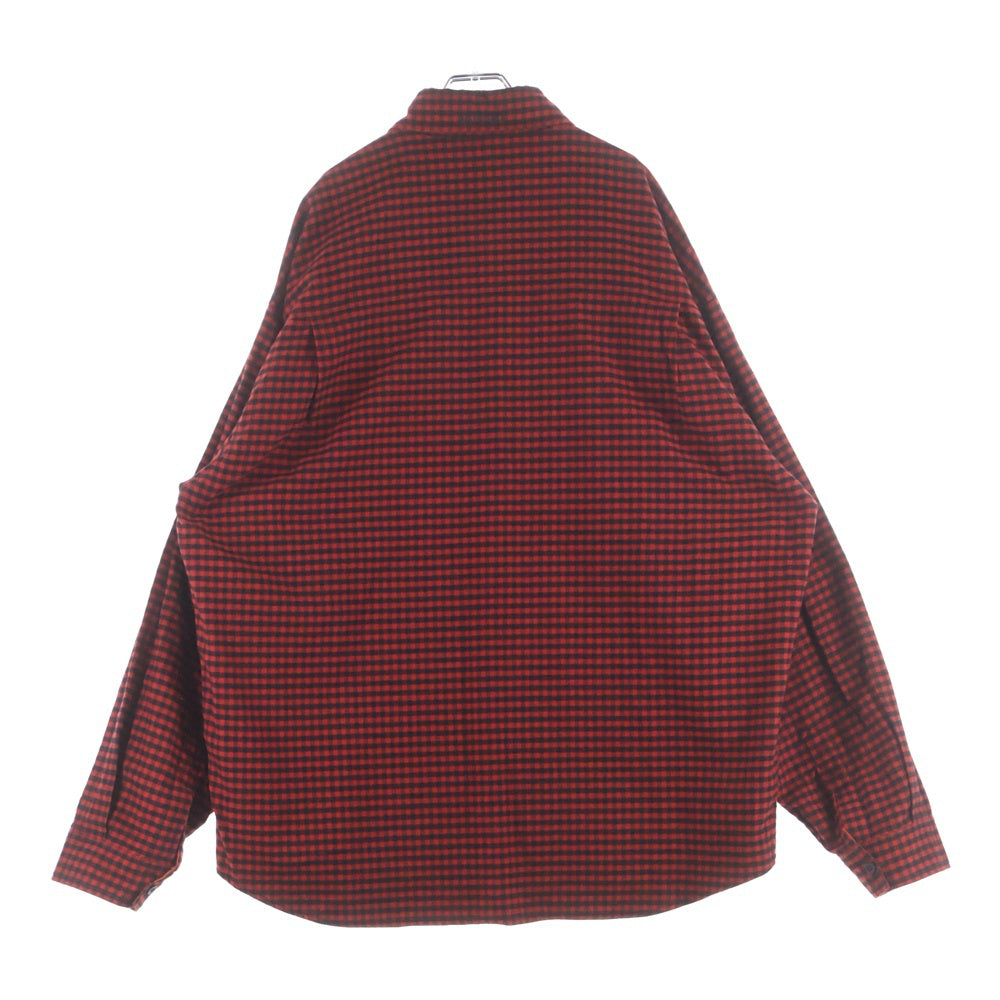 BALENCIAGA(バレンシアガ) 22AW Reversible Check Shirt リバーシブルチェック 長袖シャツ レッド 720105 TNM23