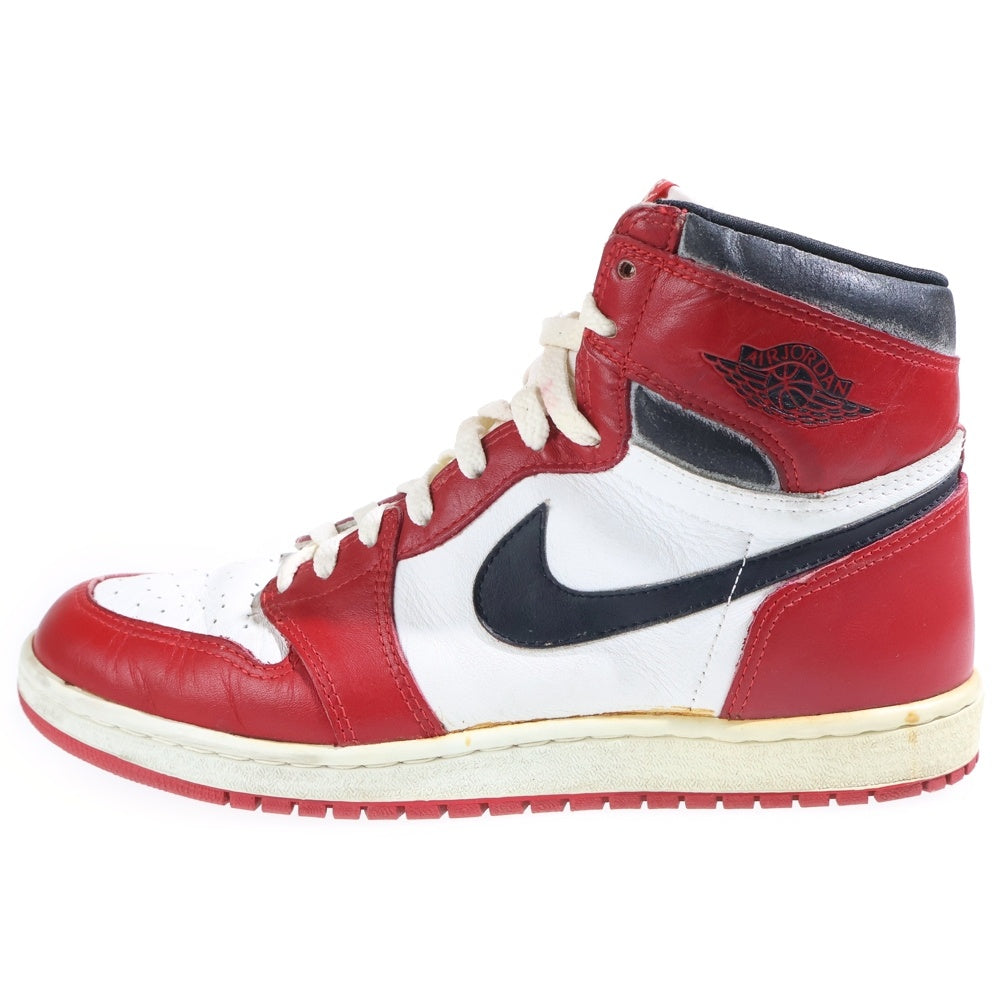 NIKE(ナイキ) 【観賞用1985年製】 AIR JORDAN1 CHICAGO HIGH OG エアジョーダン1 シカゴ ハイカットスニーカー レッド/ホワイト US10.5/28.5cm