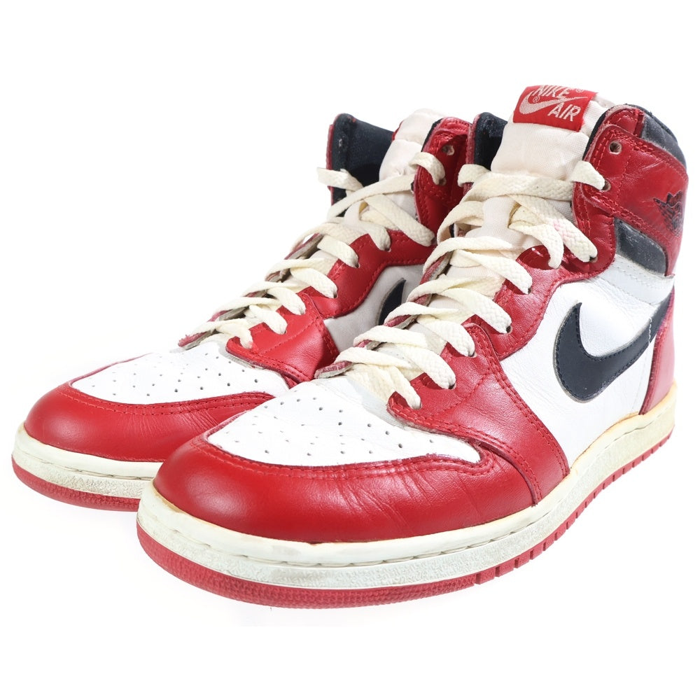 NIKE(ナイキ) 【観賞用1985年製】 AIR JORDAN1 CHICAGO HIGH OG エアジョーダン1 シカゴ ハイカットスニーカー レッド/ホワイト US10.5/28.5cm